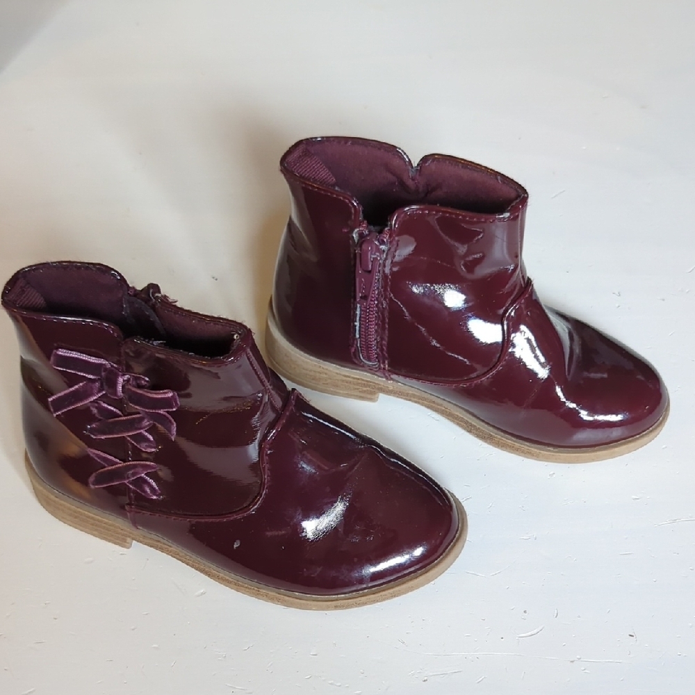 Gymboree Toddler Purple Patent Boots 8